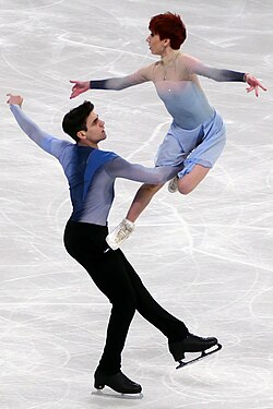 Evgeniia Lopareva and Geoffrey Brissaud at the 2024 World Championships