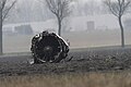 Both jet engines separated, coming to rest 100 m (330 ft) from the fuselage