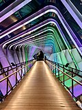 Gelora Bung Karno skybridge at night