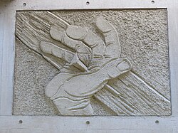 Stations of the Cross, William Mitchell – Jesus is nailed to the cross
