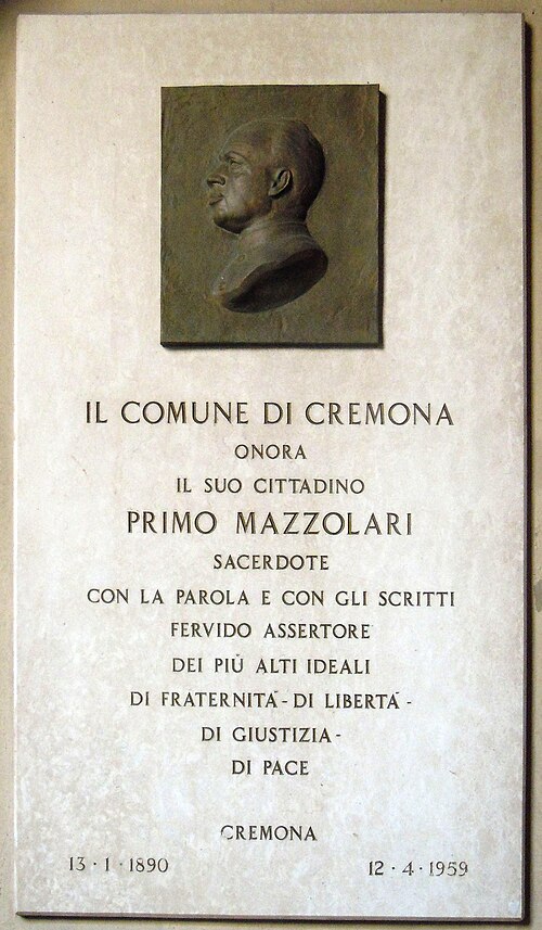 File:Cremona-Lapide a Primo Mazzolari.jpg