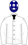 White, navy blue cap, white spots