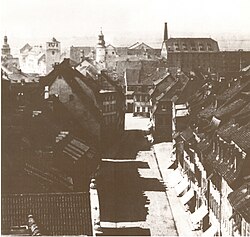 Spitalstrasse, on the horizon Spitaltor (Spital gate) and Spital Church(photo before 1896)