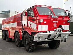 8×8 protected cab fire truck (Czech Republic)