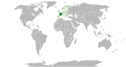 Location of France (dark green)in the European Union (green)