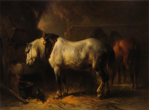 In the stables