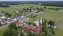 Skyline with Catholic church