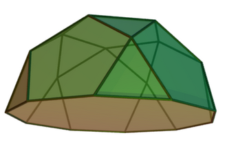 Pentagonal rotunda, the sixth Johnson solid 
  
    
      
        
          J
          
            6
          
        
      
    
    {\displaystyle J_{6}}