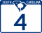 South Carolina Highway 4 Truck marker