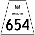 Highway 654 marker