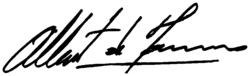 Signature of Albert II
