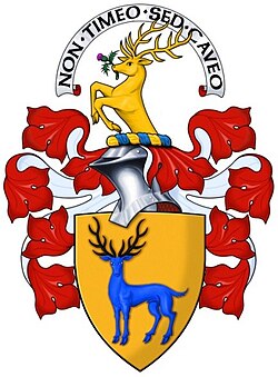 Presumed to be the Arms of James Strachan of Thornton (formerly of Inchtuthill) d. 1686