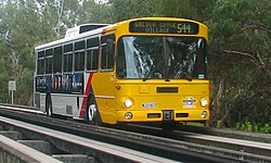 Bus on the O-Bahn Busway