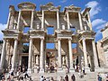 The Library of Celsus in Ephesos featuring typical baroque architecture.