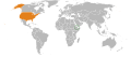 Location map for Djibouti and the United States.