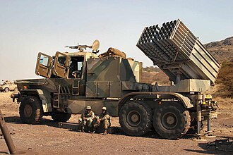 Bateleur FV2 mobile rocket artillery launch system
