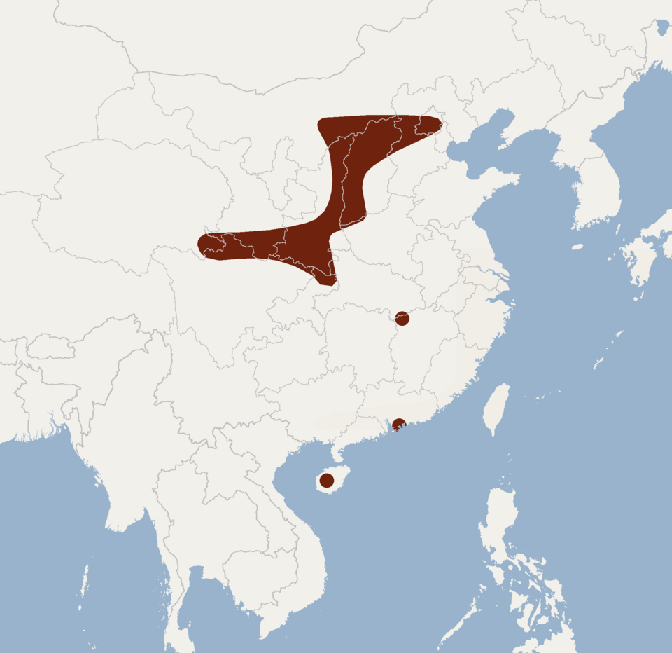 File:Distribution of Myotis davidii.png