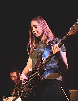 Hatchie performing live in Los Angeles, 2018