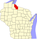 State map highlighting Iron County