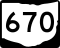 State Route 670 marker