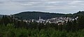 Oberreifenberg, constituent municipality of Schmitten, highest village of the Taunus with an average of 640 m, with Reifenberg Castle; Sängelberg mountain in the back