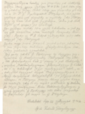 Cyclostyle letter of Ćiril Studenčić dated 1909 within manuscript sent to Vatroslav Jagić from Zadar the following year