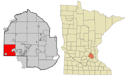 Location of Minnetristawithin Hennepin County, Minnesota