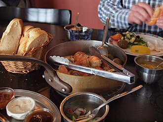 Lobster served in Stokkseyri, Iceland