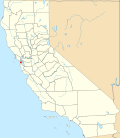 State map highlighting City and County of San Francisco