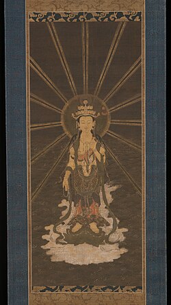 16th century Japanese painting of the raigō of Jūichimen Kannon. Held at the Metropolitan Museum of Art in New York City, USA.