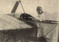 Elena Caragiani-Stoenescu at the controls of an aircraft