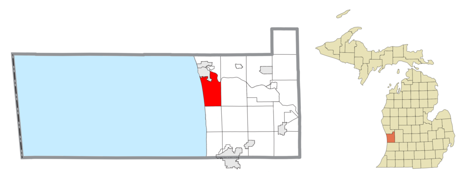 File:Grand Haven Charter Township, MI location.png