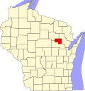 State map highlighting Menominee County