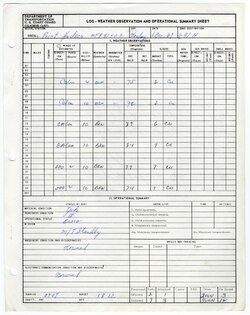 Image of the vessel's logbook