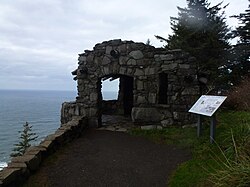 Rock shelter at the top of Cape Perpetua