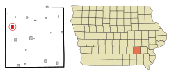 Location of What Cheer, Iowa