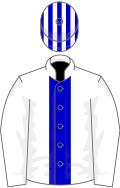 White, blue stripe, striped cap