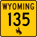 Wyoming Highway 135 marker