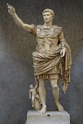 The Augustus of Prima Porta, a Roman marble statue created c. AD 15