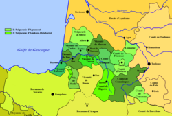 Gascony and Bearn c. 1150