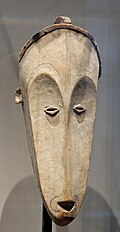 Fang mask used for the ngil ceremony. Wood, 19th century