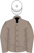 Beige, beige sleeves, white cap