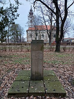 Missing bust of Toza Marković in Taraš