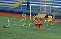 2015–16 Women's First League match Kireçburnu Spor (green/yellow) vs 1207 Antalya Muratpaşa Belediye Spor (orange/black)