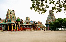 Front entrance of Nainativu Nagapooshani Amman temple.