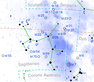 Ross 154 is located in the constellation Sagittarius.