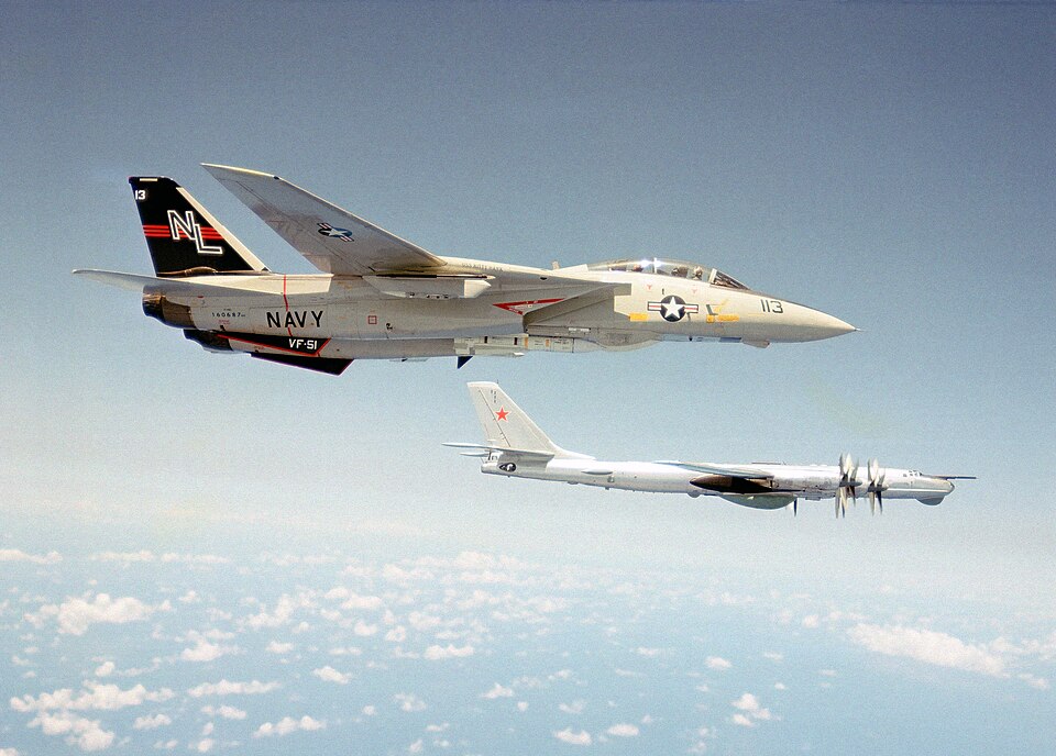 File:F-14 Tomcat VF-51 intercepting TU-95 Bear.jpg