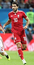 Karim Ansarifard, Iranian footballer who plays as a forward for the Iranian national team.