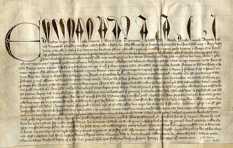 File:Oriel College Charter.jpg