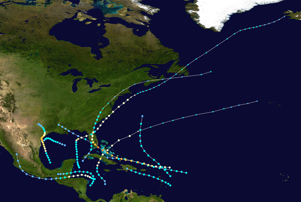 File:1945 Atlantic hurricane season summary map.png